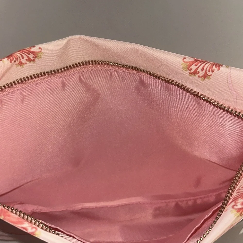CAMILLA “Blossoms and Brushstrokes pink floral large makeup toiletry travel case
